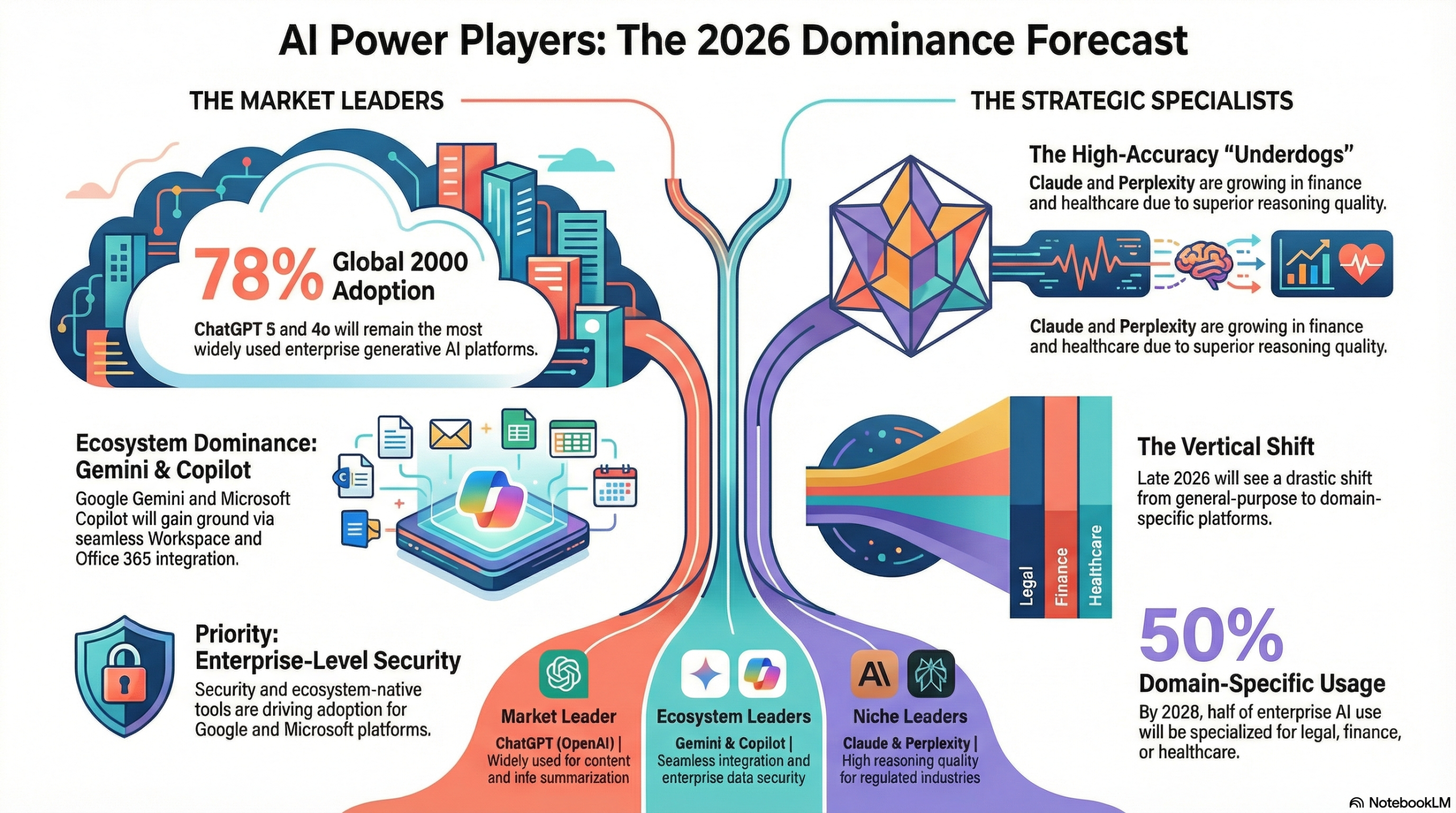 The projection of different AI platforms’ representations in B2B environments in 2026