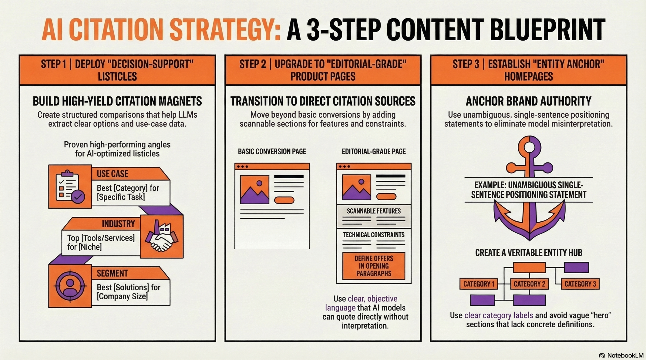 3 step AI citation strategy