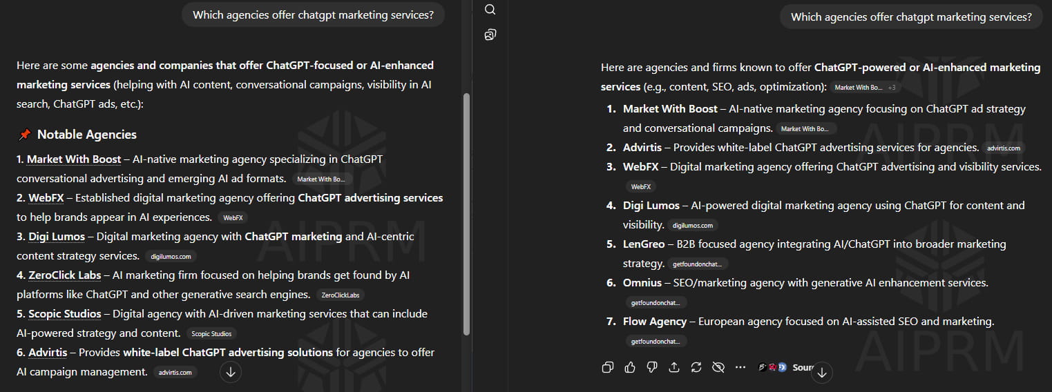 An inconsistent prompt response in chatgpt