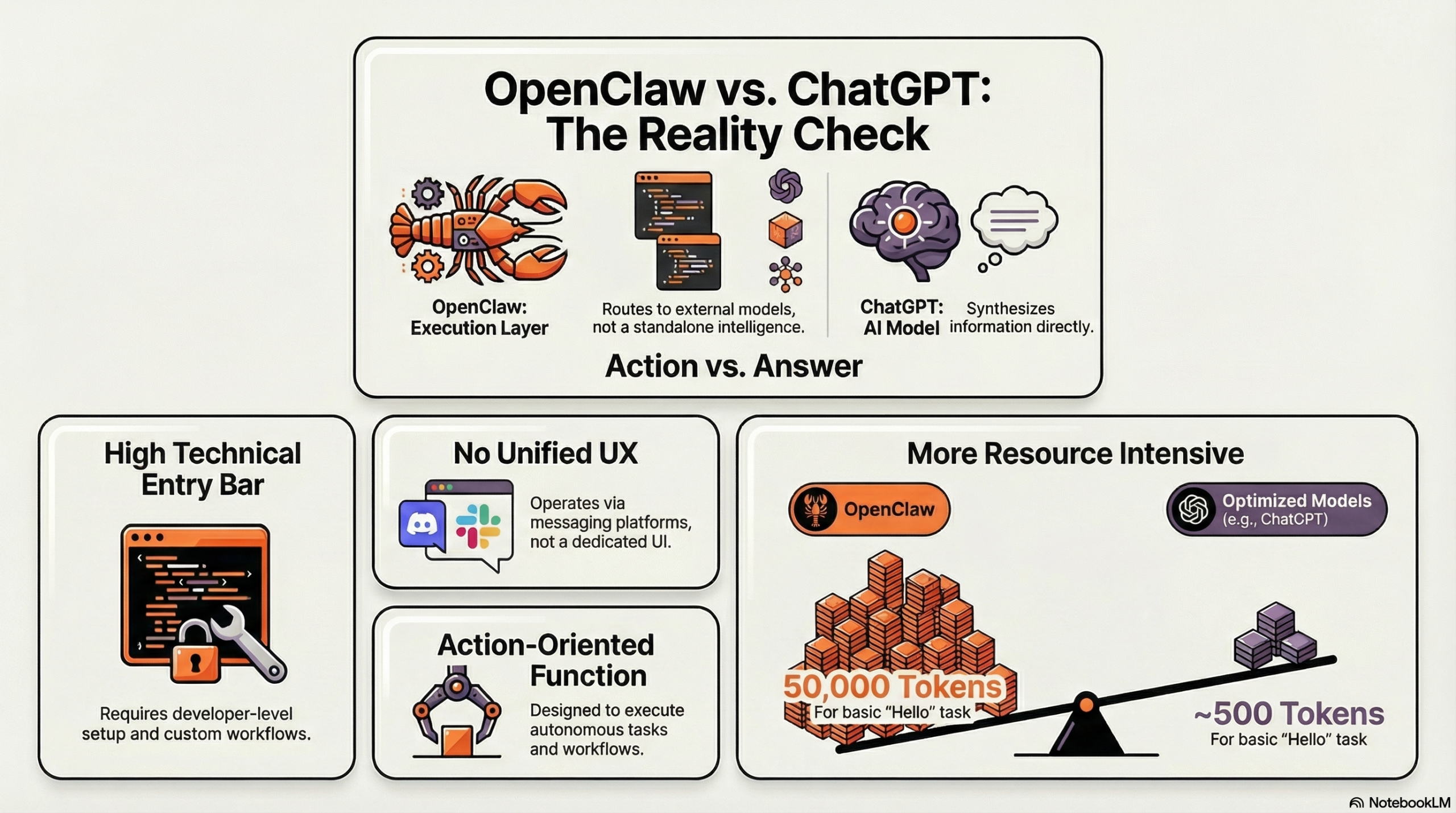 OpenClaw lacks the functionality of true AI models